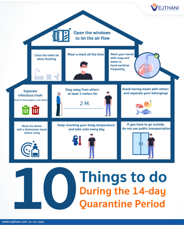 10 Things to do during the 14-day Quarantine Period - Vejthani Hospital