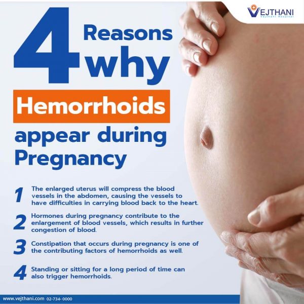 4 Reasons why Hemorrhoids appear during Pregnancy - Vejthani Hospital