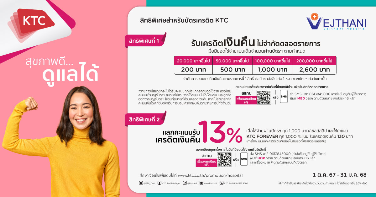 สุขภาพดี ดูแลได้กับบัตรเครดิต KTC